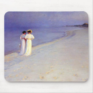 Tapis De Souris Kroyer's "Summer Afternoon on Skagen Beach"