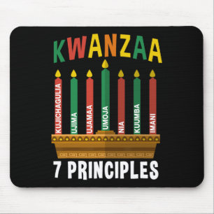 Tapis De Souris Kwanzaa 7 Principes Bougies Kinara Pan Africains P