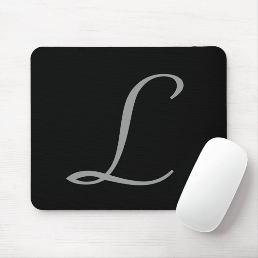 Tapis De Souris L :: Monogram L Elegant Mousepad - Lettre initiale (Avec souris)