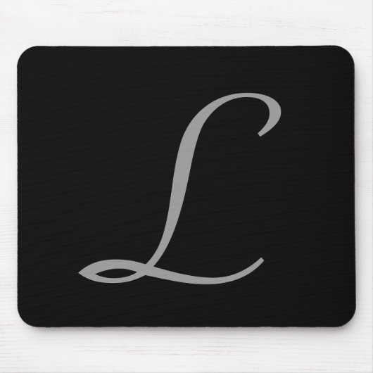 Tapis De Souris L :: Monogram L Elegant Mousepad - Lettre initiale (Devant)