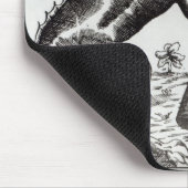 Tapis De Souris La bête de Gevaudan attaquant une jeune fille (Coin)