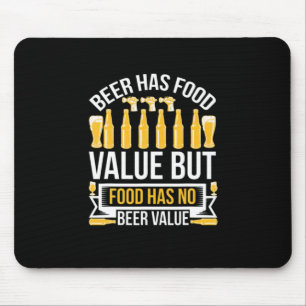 Tapis De Souris La bière a une valeur alimentaire Anniversaire