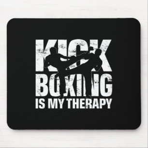 Tapis De Souris La boxe thaïlandaise est ma thérapie, motif de com