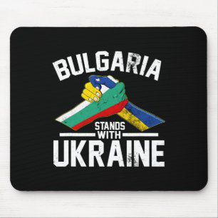 Tapis De Souris La Bulgarie Soutient L'Ukraine Ukrainien Bulgare F