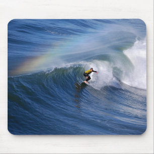 Tapis De Souris La Californie Surfe Sous La Mousepad Arc En Ciel
