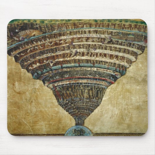 Tapis De Souris La Carte de l'Enfer, Abyss de l'Enfer - Sandro Bot (Devant)