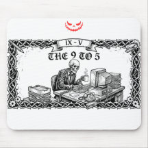 La carte de tarot 9 à 5 | Entreprise de squelette