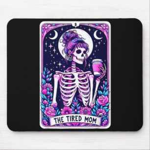 Tapis De Souris La carte de tarot de la mère fatiguée squelette mè