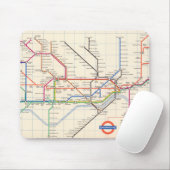 Tapis De Souris La carte métro de Londres (Avec souris)