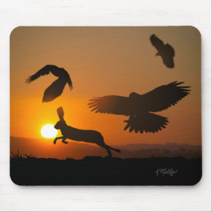 Tapis De Souris La chasse aux buses de Harris