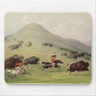 Tapis De Souris La chasse de Buffalo, c.1832