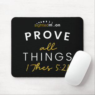 Tapis De Souris La Citation Bible Prouve Toutes Les Choses Jaune N