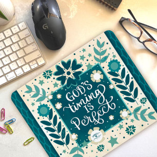 Tapis De Souris La citation florale inspirante du temps de Dieu