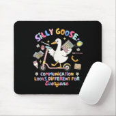 Tapis De Souris La Communication Silly Goose Semble Différente (Avec souris)