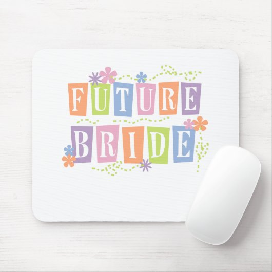 Tapis De Souris La couleur bloque la future jeune mariée (Avec souris)