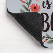 Tapis De Souris La Couture Est Ma Belle Typographie Florale (Coin)