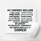 Tapis De Souris La croyance du Gamer final (blanche) (Avec souris)