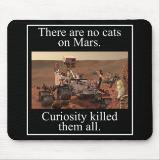 Tapis De Souris La curiosité Rover de la NASA et aucuns chats sur