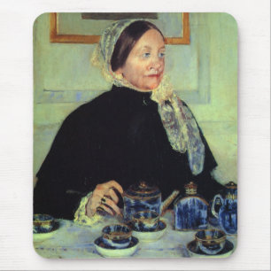 Tapis De Souris La Dame À La Table De Thé