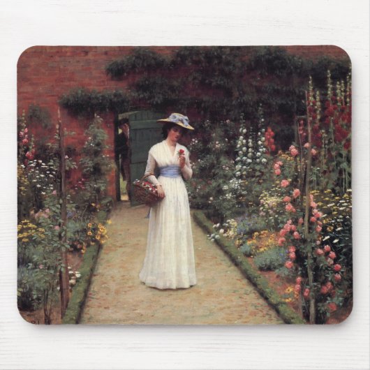 Tapis De Souris La Dame Dans Un Jardin (Devant)