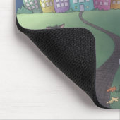 Tapis De Souris La dame du chat dans le parc (Coin)