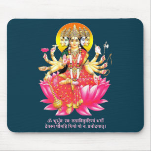 Tapis De Souris La déesse Gayatri Devi Deity hindoue Gayatri Mantr