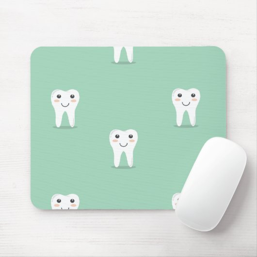 Tapis De Souris La dent heureuse de Kawaii (Avec souris)