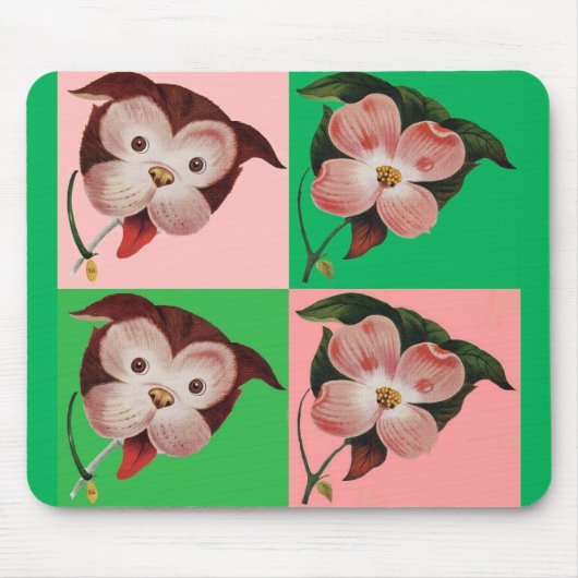 Tapis De Souris la différence entre le chien et le bois de chien (Devant)