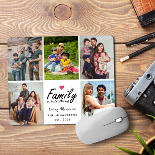 Tapis De Souris La famille de scripts est tout Photo Collage Keeps