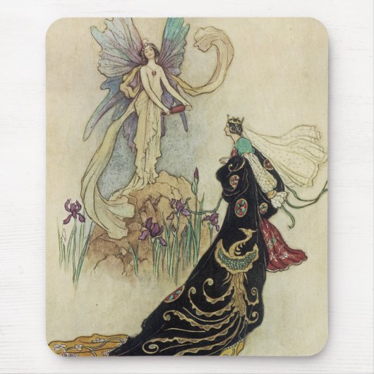 Tapis De Souris La Fée Là-Bas A Accueilli Sa Majesté (Devant)