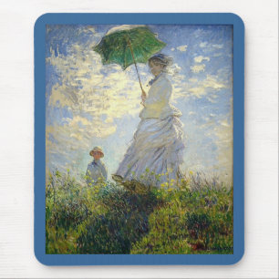 Tapis De Souris La Femme de Monet avec un Parasol (La promenade /