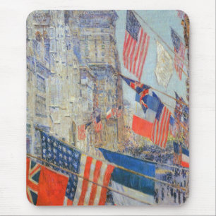 Tapis De Souris La Fête des alliés, mai 1917 de Childe Hassam, Art