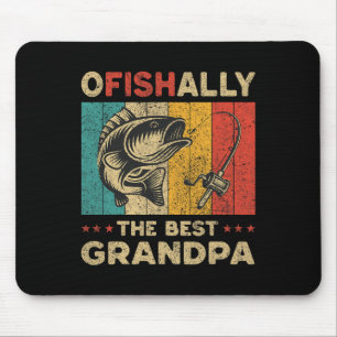 Tapis De Souris La fête des pères drôle de pêche Ofishally le meil
