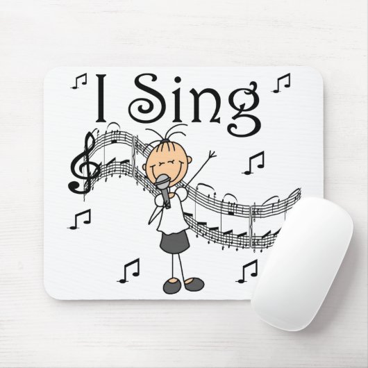 Tapis De Souris La fille I chantent Mousepad (Avec souris)
