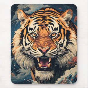 Tapis De Souris La fureur du tigre