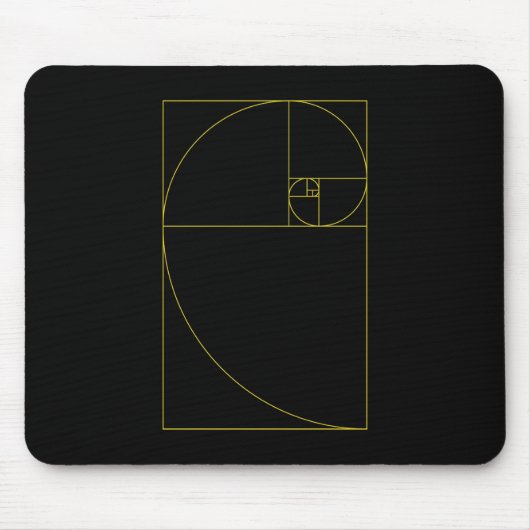 Tapis De Souris La géométrie sacrée en spirale d'or (Devant)