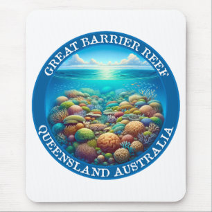 Tapis De Souris La Grande Barrière de Corail, Queensland, Australi