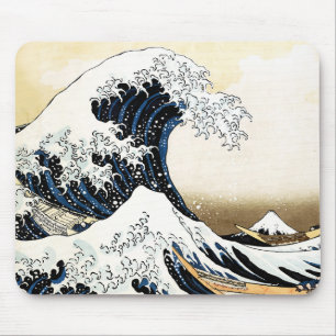 Tapis De Souris La Grande Vague au large de Kanagawa Hokusai, art 