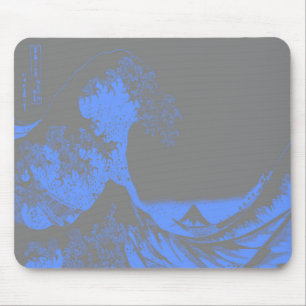 Tapis De Souris La Grande Vague Maritime Bleu & Gris
