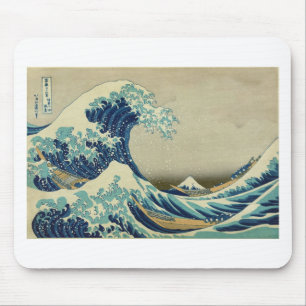 Tapis De Souris La grande vague outre de Kanagawa par Katsushika