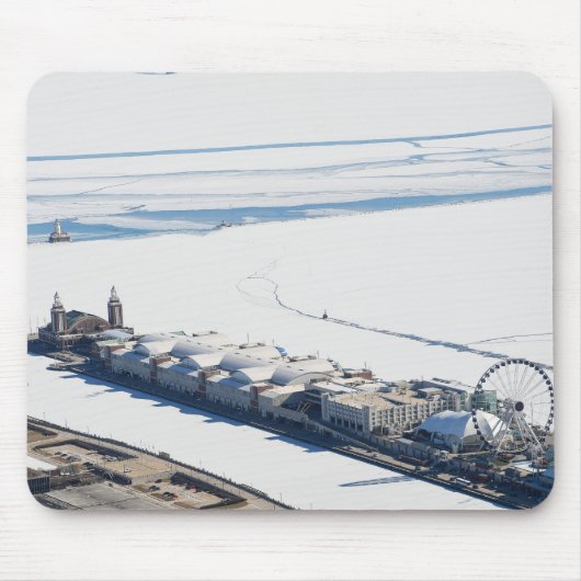 Tapis De Souris La jetée de la Marine de Chicago en hiver (Devant)