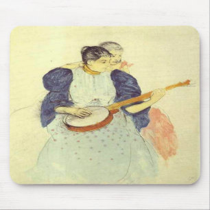 Tapis De Souris La leçon de Banjo, Mary Cassatt Mousepad