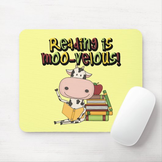 Tapis De Souris La lecture est MOO-velous (Avec souris)