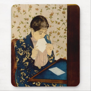 Tapis De Souris La Lettre de Mary Cassatt (vers 1891)