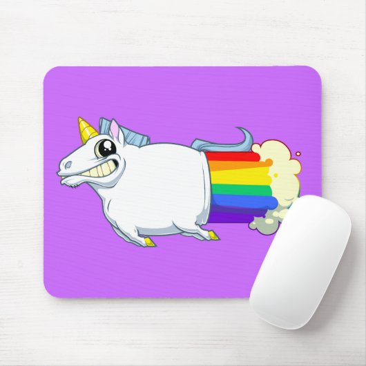 Tapis De Souris La licorne pète Mousepad (Avec souris)