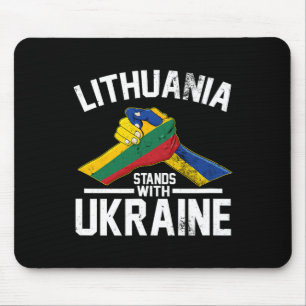 Tapis De Souris La Lituanie soutient l'Ukraine Ukrainien Lituanien