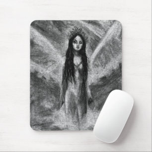 Tapis De Souris La Luna Dark Angel Fairy Femme Goth Art Fantastiqu