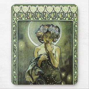 Tapis De Souris La Lune d'Alphonse Mucha