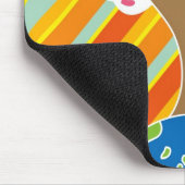 Tapis De Souris La main de la Terre et Coeurs rouges et roses Arbr (Coin)