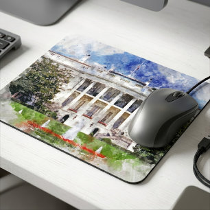 Tapis De Souris La Maison Blanche à Washington DC – Façade sud